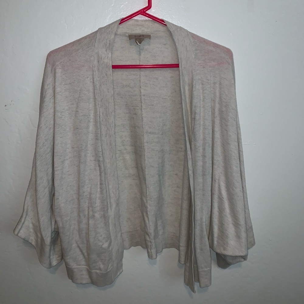 Cream 3/4 sleeve cardigan